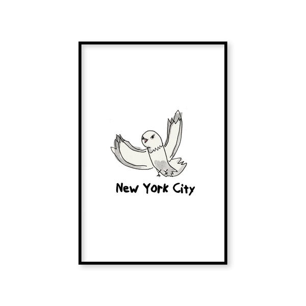 "Pigeons of NYC" Framed Prints