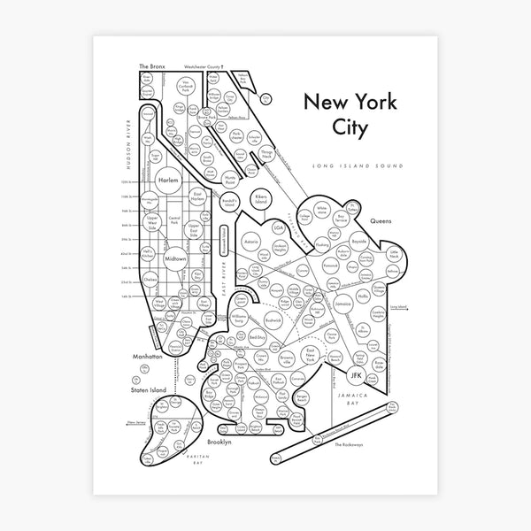 Archie's -New York City Map Print
